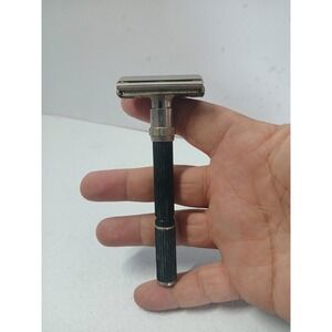 Vintage Gillette Black Beauty Safety Razor 109 Super Adjustable 1-9 Handle